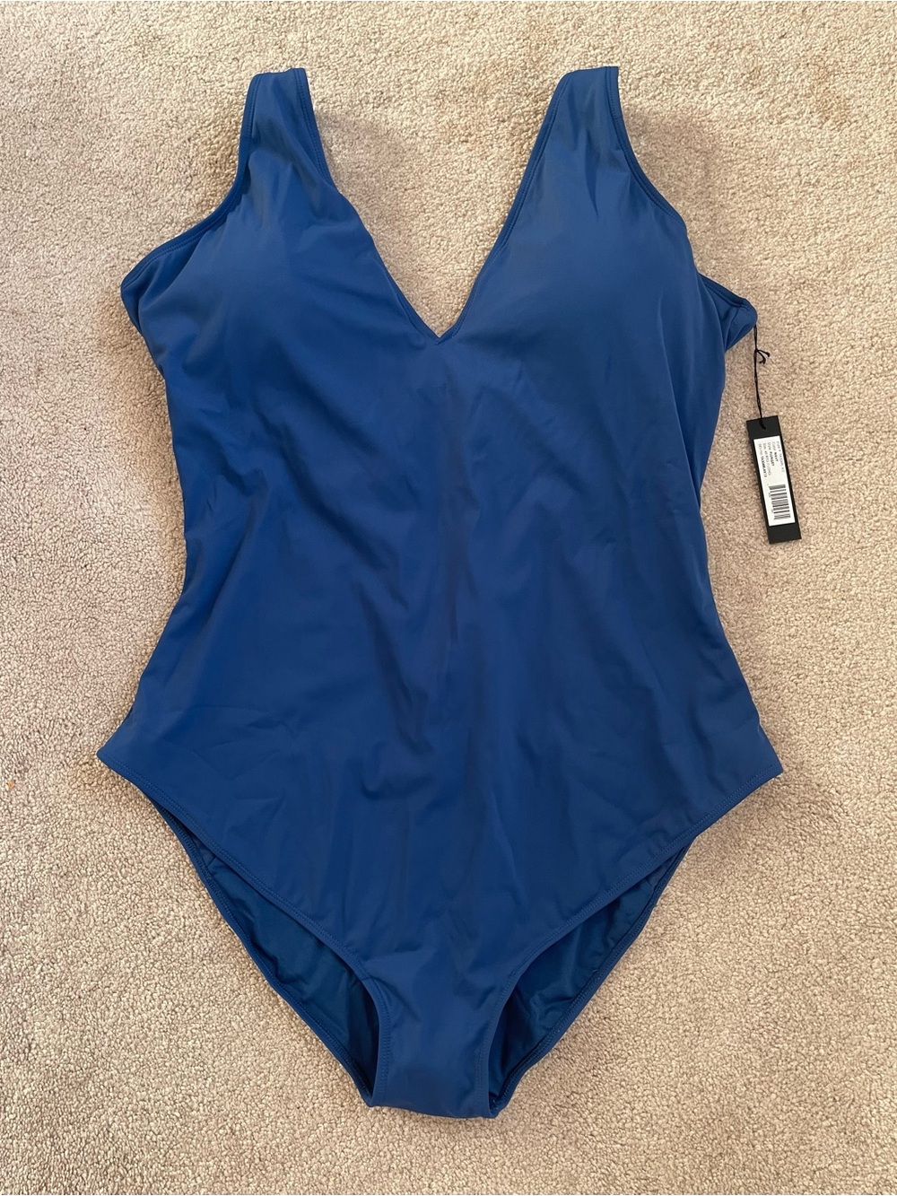 TA3 Plungey One Piece Swimsuit Navy Blue 4X Regular Long NWT
